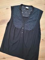 VERO MODA Shirt Top Bluse Tunika schwarz Lochmuster ärmellos Gr S Bayern - Neubeuern Vorschau
