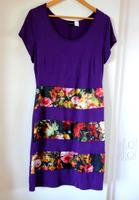 NEUES lila Kleid mit buntem Blumenstreifen Größe 40 / 42 Kr. München - Neubiberg Vorschau
