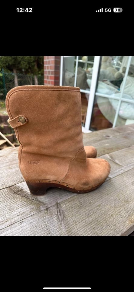 UGG Stiefel cognac Farben , Leder , Schurwolle, Größe 38 in Berlin