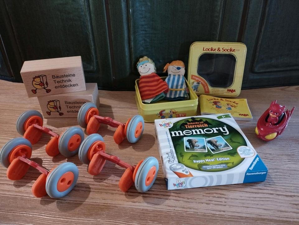 Haba Technik, Fingerpuppen, Tip top Memory, PJ Masks Metallauto in Roßtal