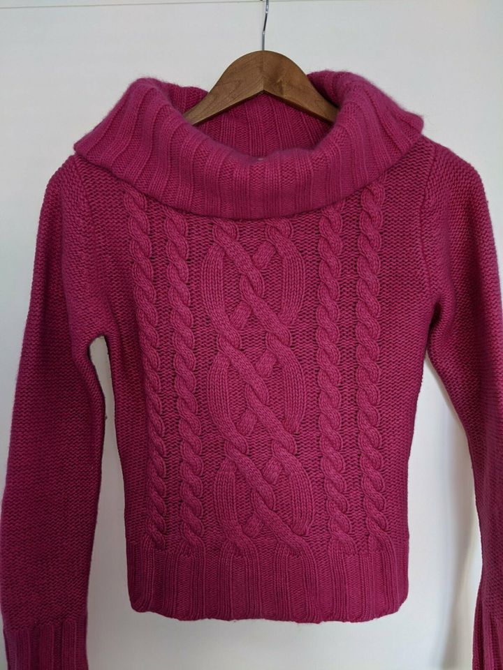 Zopfmuster Angora Mohair Strickpullover Pink S 36 Pulli in Dresden