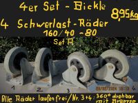 4er Set: 4 Schwerlast Rollen - Marke BICKLE 160/40-60 - 8,95kg Niedersachsen - Lemgow Vorschau