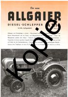 Allgaier Prospekt A 111 L Nr. 333 von 1955, Original, 2 Seiten A4 Rheinland-Pfalz - Wörrstadt Vorschau