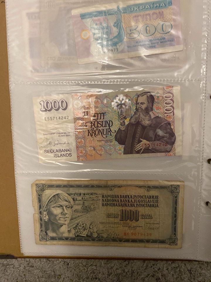 Aktuelle/alte Geldscheine aus verschiedenen Ländern in Zirndorf