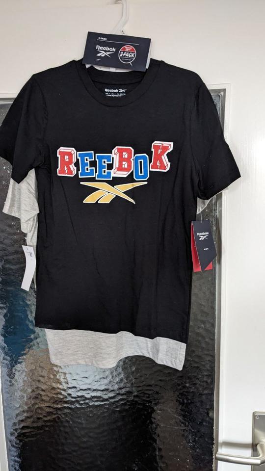 Reebok Jungen T-Shirt 2er Set Gr. L - Schwarz/Grau Kurzarm Kinder in Hamburg