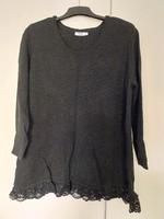 Damen Pulli,schwarz, Spitzensaum Gr.52/54 Nordrhein-Westfalen - Hüllhorst Vorschau