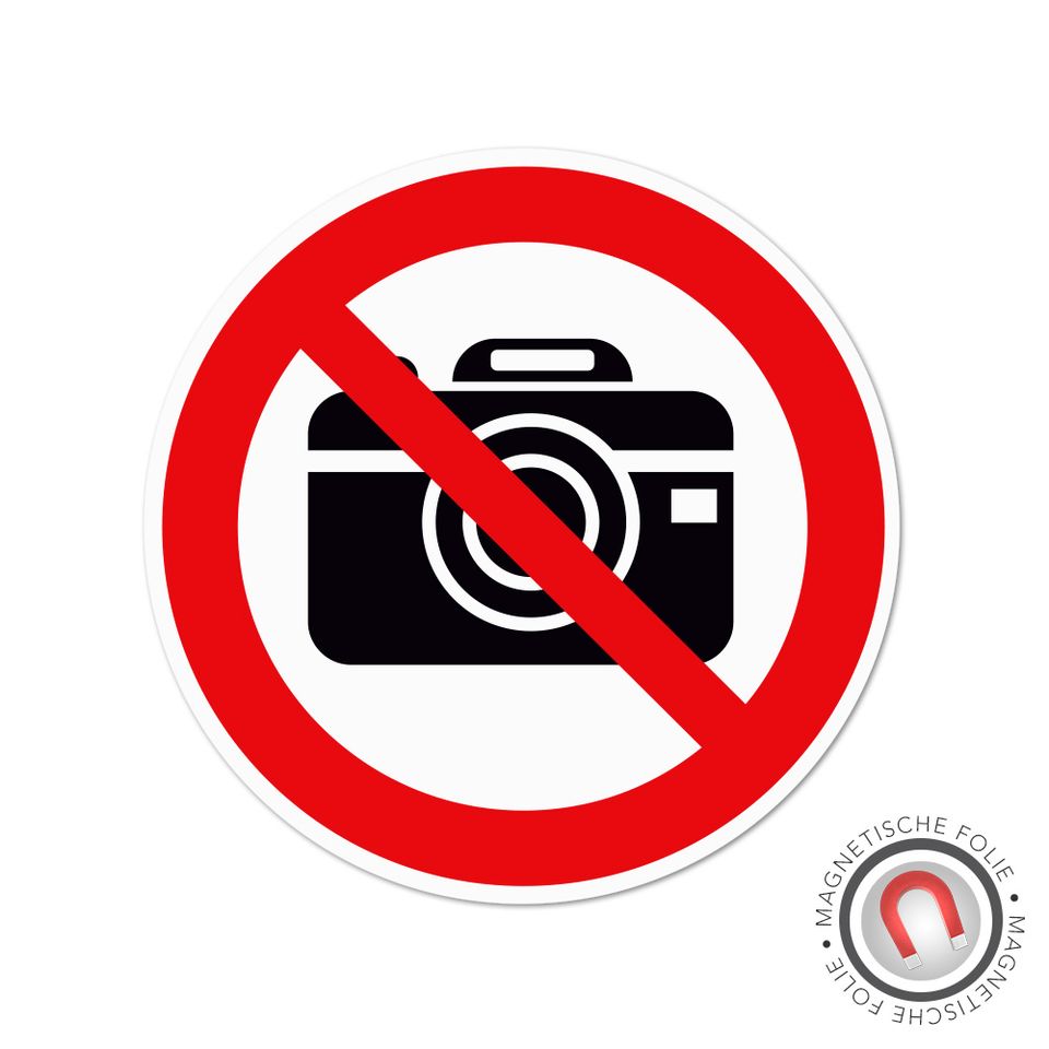 Fotografie verboten Warnschild Schild Magnetschild in Castrop-Rauxel