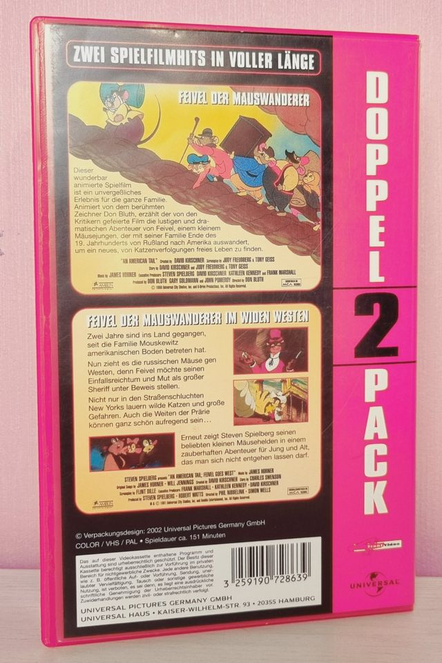 Feivel der Mauswanderer VHS Film Kassette in Heidelberg