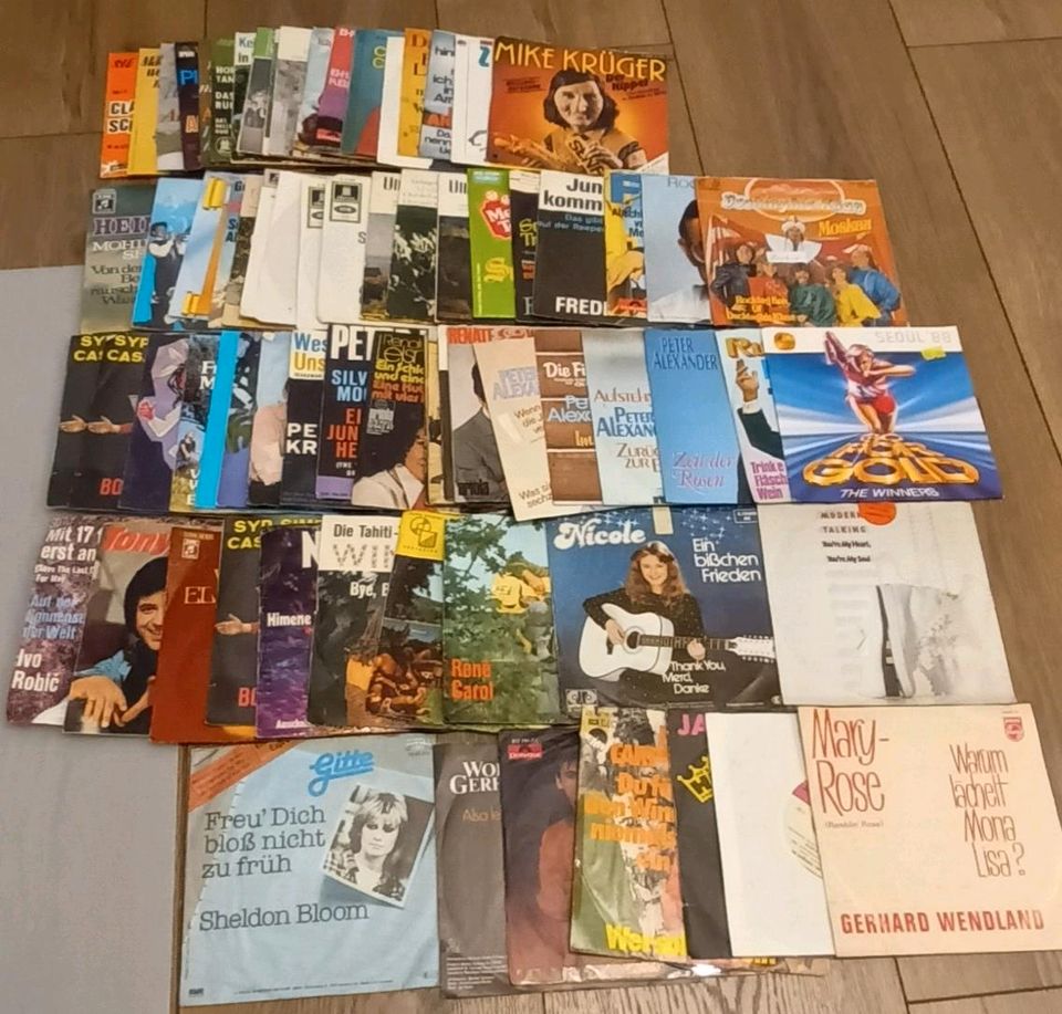 93 Schallplatten Vinyl Sammlung 76 Singles und 17 LP's in Oberhausen