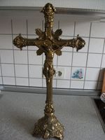 Großes antikes Kreuz aus Messing/Bronze signiert Hessen - Linden Vorschau