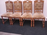 4 Vintage-Stühle, echtes Eichenholz, stoffbezogen, sehr stabil Nordrhein-Westfalen - Elsdorf Vorschau