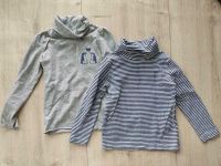 2 Rollkragenshirts/Pullover grau + blau-weiss gestreift Gr.98/104 Rheinland-Pfalz - Weisel Vorschau