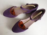 Damen offene Schuhe Sandalen El Naturalista Gr 40 lila Leder Duisburg - Rheinhausen Vorschau