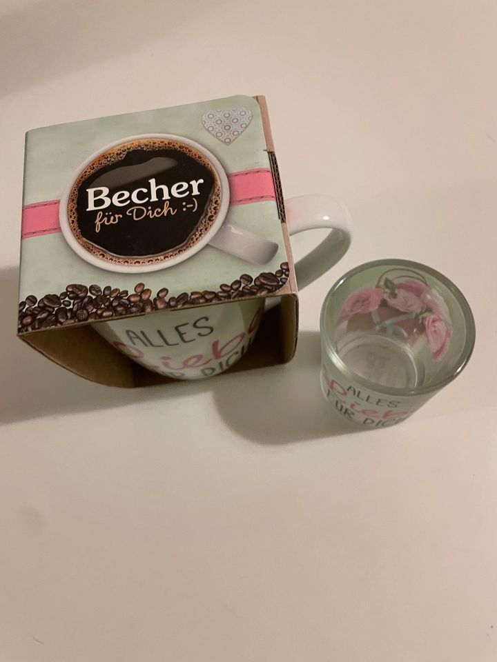 Geschenkset Tasse und Kerze, neu in Steinwenden