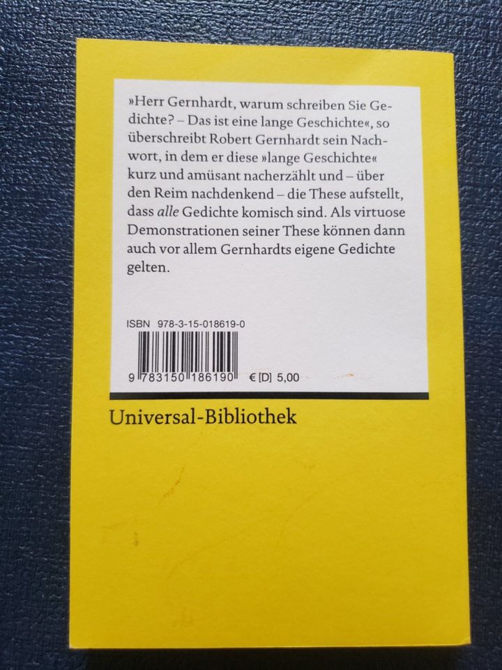 Gernhardt, Robert: Reim und Zeit. Gedichte - Reclam in Berlin