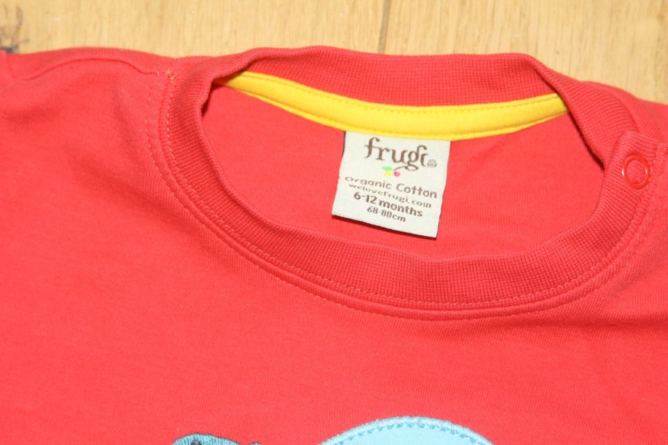 FRUGI T-Shirt Sommer kurzarm rot Qualle Skateboard Gr. 74 80 NEU in Lamerdingen