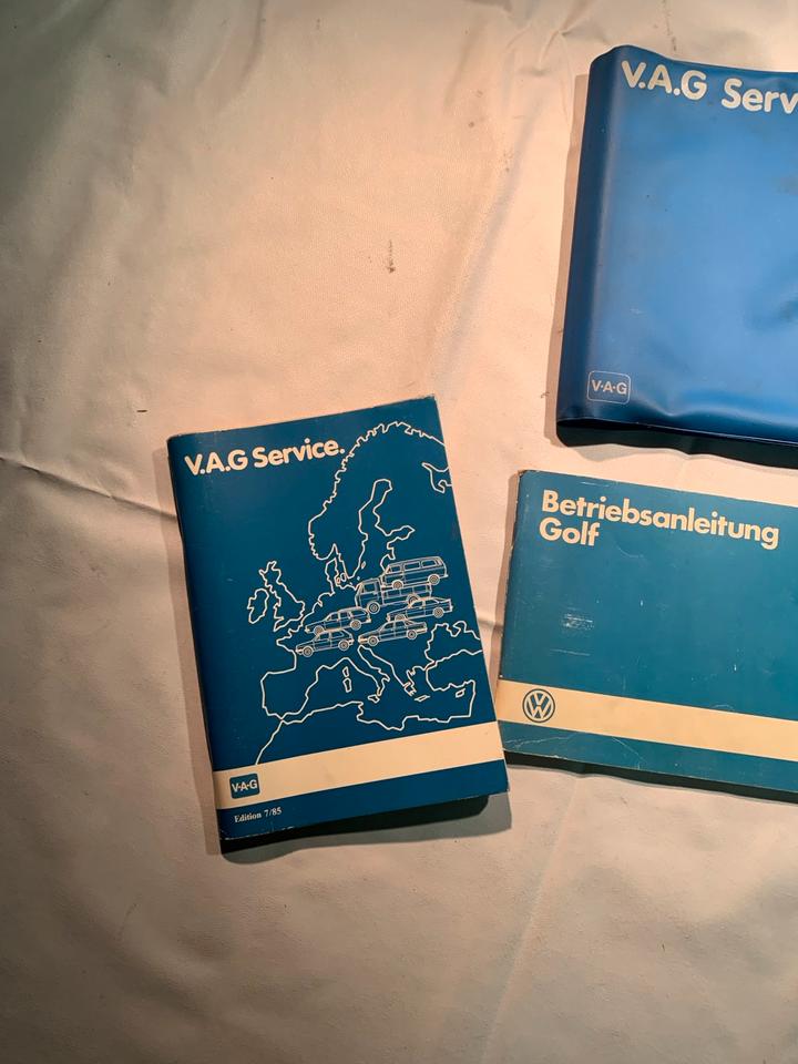 VW Golf 2 1986 Serviceplan Blau Bordmappe Bedienungsanleitung in Schmelz