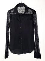 Materialmix-Bluse mit Spitze, Gr. XS Rheinland-Pfalz - Osthofen Vorschau