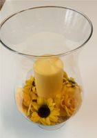 Windlicht mit Sonnenblumen+Rosen, gelb Thüringen - Walldorf Vorschau