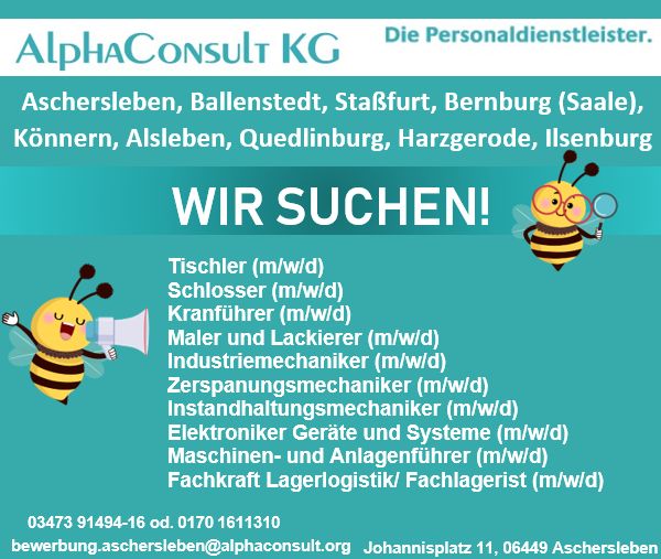 Wir suchen nach Dir! (m/w/d) in Bernburg (Saale)