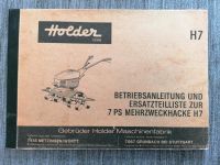 Holder H7 Betriebsanleitung und ET Liste Baden-Württemberg - Erlenbach Vorschau