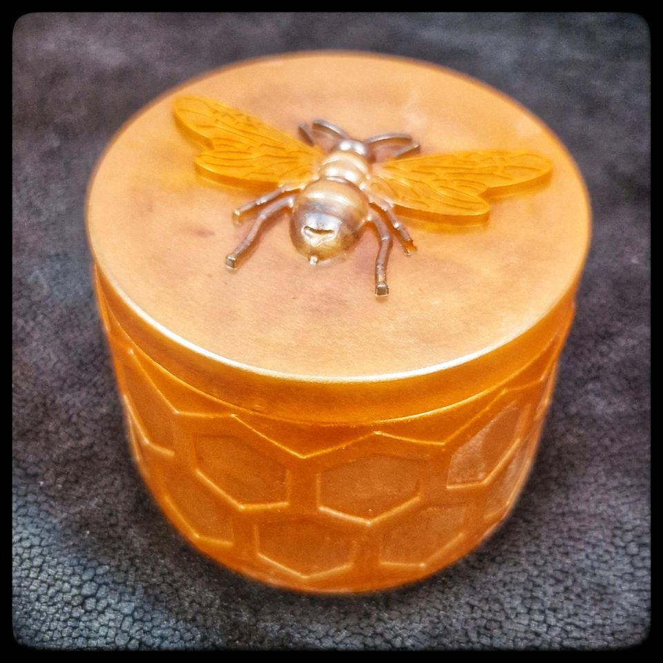 ✅️ Box mit Deckel 9€*VB ☆ Biene Wabe Schale Orange handmade in Wardenburg