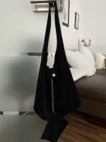 Handtasche echt Leder Wildleder schwarz Beutel Tasche Kr. München - Brunnthal Vorschau