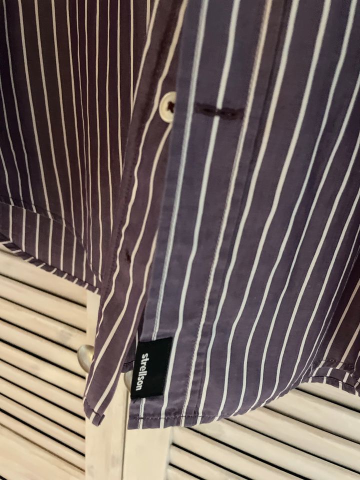 Strellson Streifen Hemd Lavendel Kragen 41 Baumwolle in Remlingen