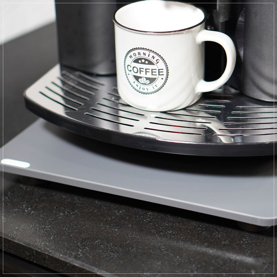 Gleitbrett Gleiter für Delonghi Kaffeevollautomat weiß oder grau in Runding