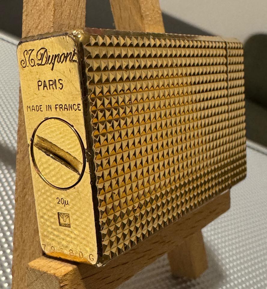 S. T. Dupont Feuerzeug Linie 1 Carré - groß - Gold 20 µ Vergold. in Köln