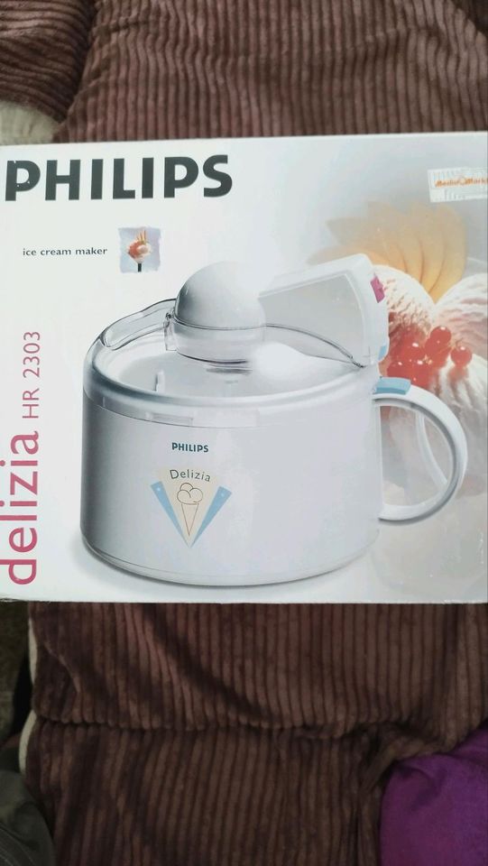 Speiseeis Maschine Philips Delizia HR2303, Neuwertig unbenutzt in  Nordrhein-Westfalen - Recklinghausen | eBay Kleinanzeigen ist jetzt  Kleinanzeigen