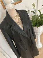 Zara Mantel aus Kunstleder Schwarz Trenchcoat Elegant Damen L Greven - Gimbte Vorschau