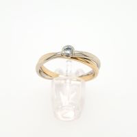 Brillant 0,07 ct Ring 585 Weißgold Gelbgold 14 kt Damenring Schleswig-Holstein - Flensburg Vorschau