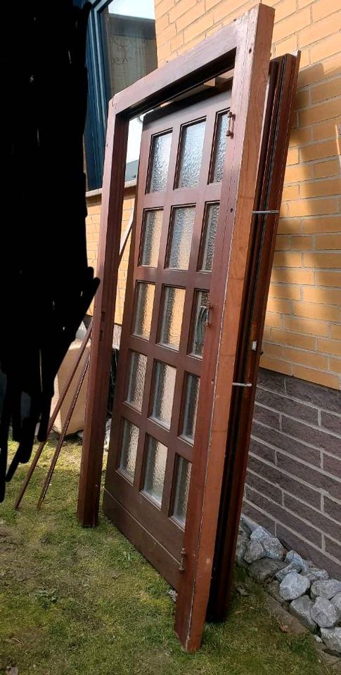 HAGN Haustür MIT Zarge Rahmen Alukern Holz Tür IsoGlas 5Schlüssel in Northeim