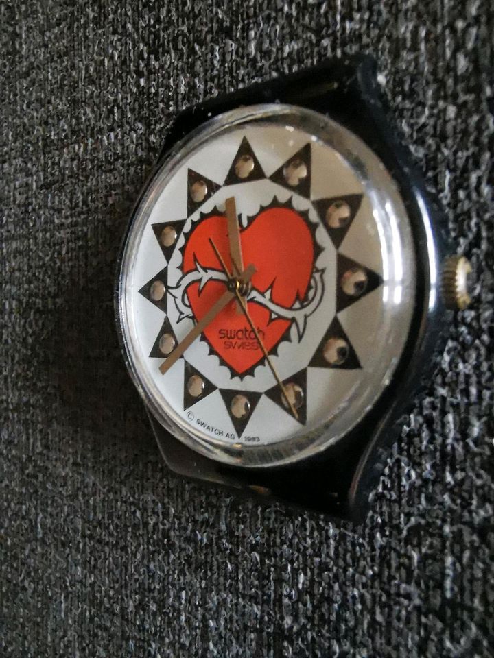 Swatch Uhr selten trash GB154 Bandana Rotes Herz 1993 in Essen