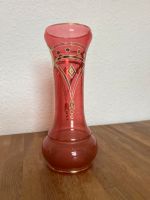 Vase antik Glas rot Emaille alt Verzierung Bemalung Art Deko Leipzig - Schönefeld-Abtnaundorf Vorschau