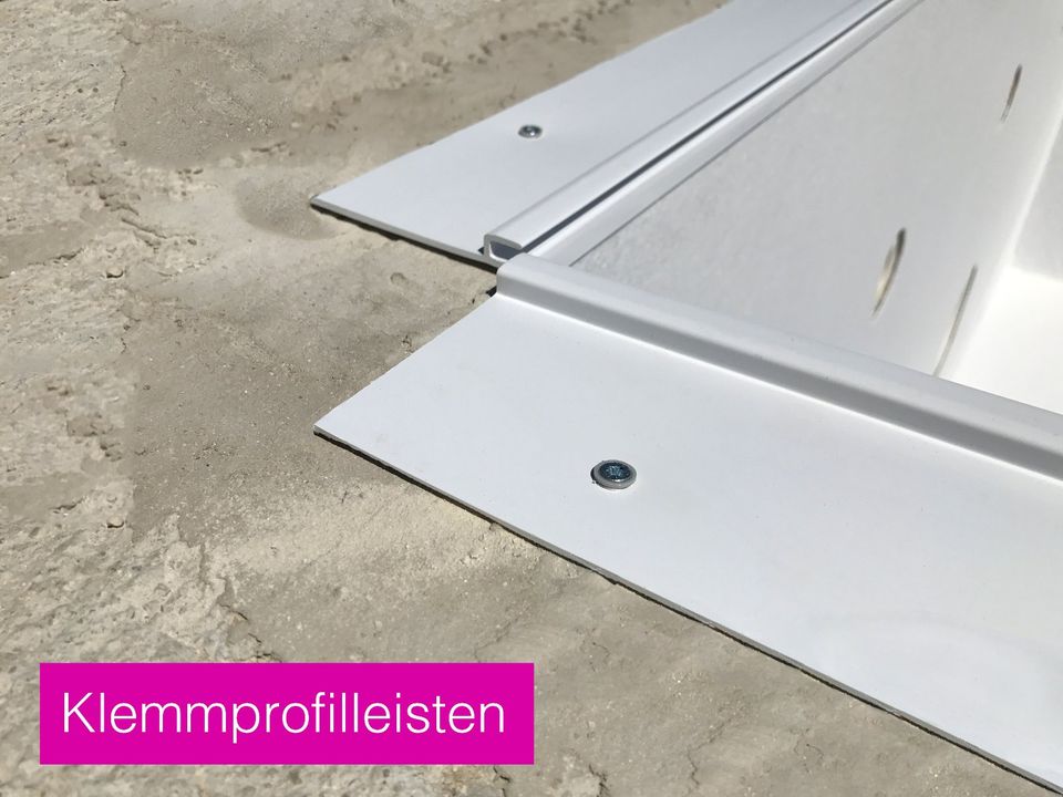 Styropor Pool 700x350x150 EPS30 mit Ecktreppe Variofit +Sitzbank in Alzenau