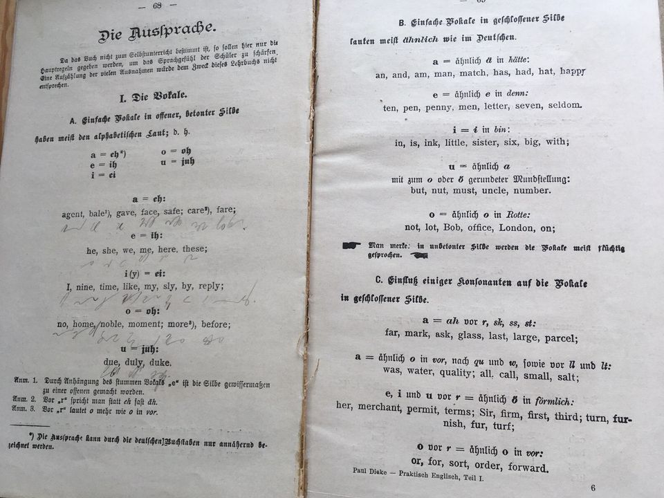 Paul Dieke: Praktisch Englisch/Französisch für Kaufleute, 1919 in Westerburg