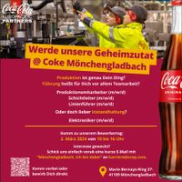 Coca-Cola Mönchengladbach:Bewerbertag Produktion & Instandhaltung Nordrhein-Westfalen - Mönchengladbach Vorschau