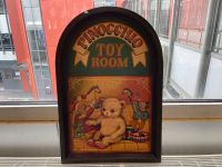 Wandbild Schild Holz Pinocchio Toy Room Nordrhein-Westfalen - Mönchengladbach Vorschau