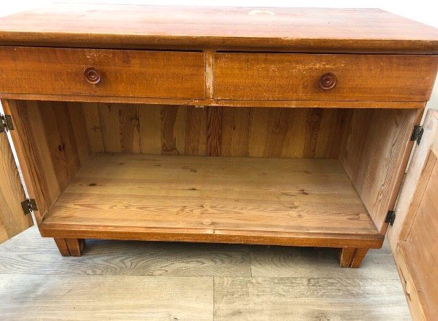 #A Anrichte Kommode Sideboard Holz Antik Wohnzimmer Schrank in Burgstädt