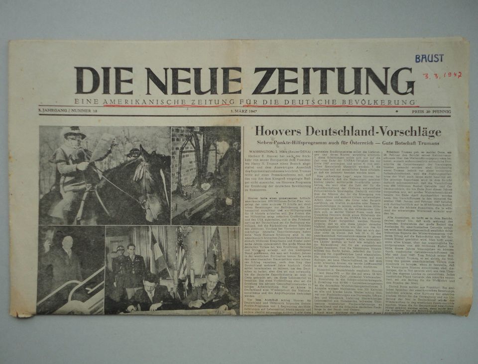 Rhein-Pfälzische Rundschau 1947 – Politik, Wirtschaft, Kultur in Bad Dürkheim