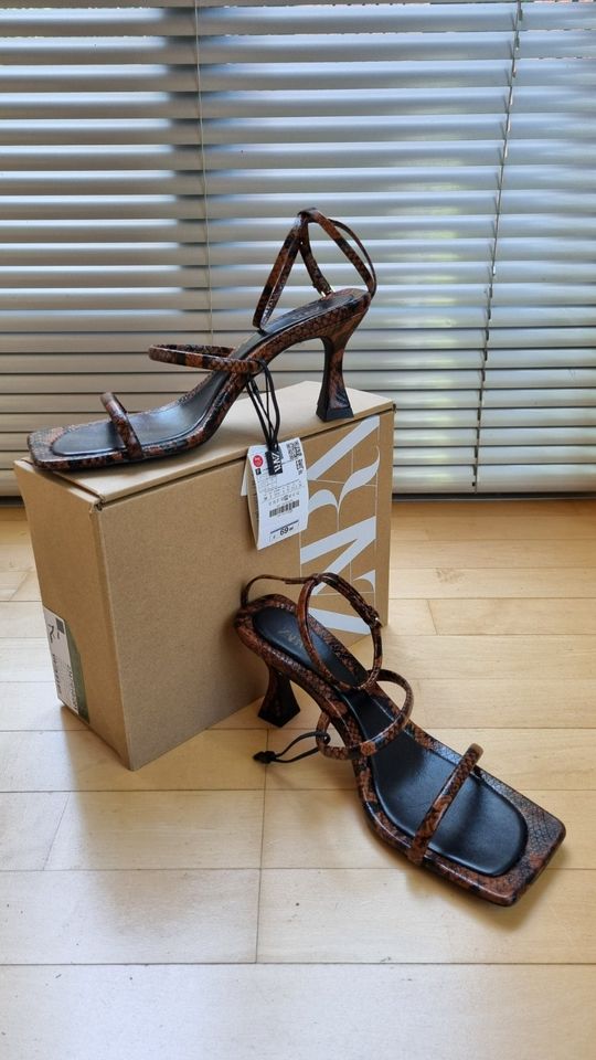 *ZARA* Echt Leder Riemchen Sandalen Braun 39 NP69,95€ NEU! in Ingolstadt