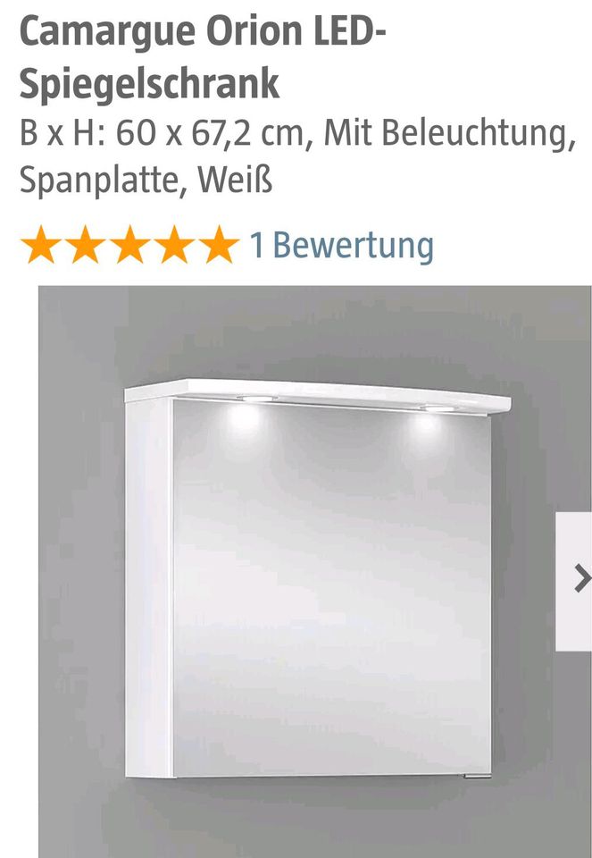 Spiegelschrank  B x H: 60 x 67,2 cm, Mit Beleuchtung, in Hagen