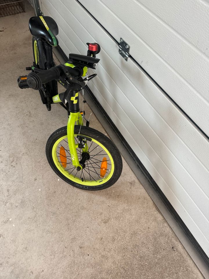 wNeu Kinderfahrrad Cube 16“ Fahrrad 160 für Kinder schwarz Neon in Naumburg (Saale)