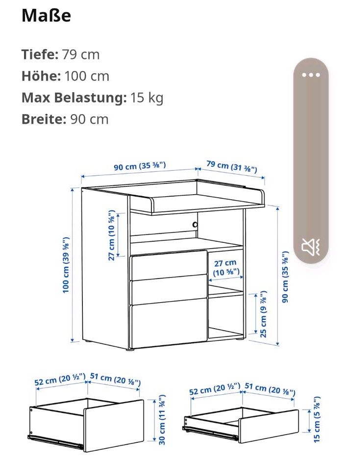 Wickelkommode, Wickeltisch, Stuva von Ikea in Rosdorf