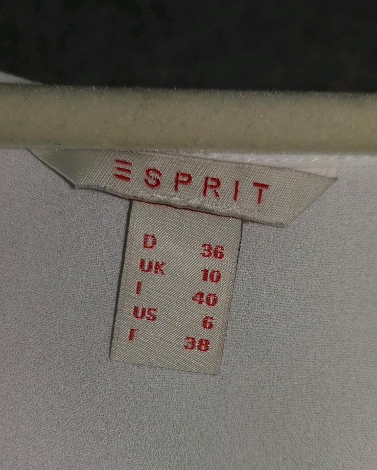 Tolle hochwertige ESPRIT Bluse Gr. 36 BOHO Style weiß elfenbein in Niefern-Öschelbronn