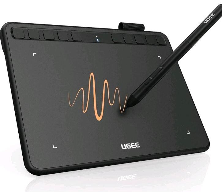 UGEE S640 Grafiktablett für PC 6.3 X 4 Inch, Dital zeichenpad NEU in Krempe