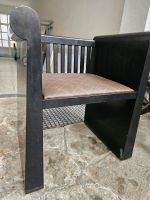 Stuhl Sessel aus Holz mit Sitzfläche aus Stoff - Unikat Düsseldorf - Friedrichstadt Vorschau