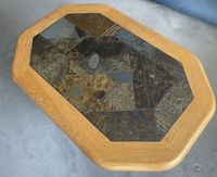 Wohnzimmer Tisch Couch Beistelltisch Holz Granit braun blau Nordrhein-Westfalen - Verl Vorschau